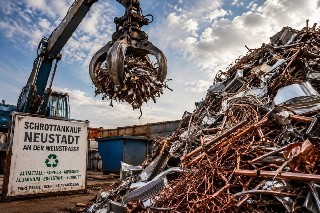 Schrottankauf Neustadt an der Weinstraße mit Altmetall, Kupfer und Schrottplatz Greifer